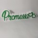 PORTACONFETTI PROMESSA SCRITTA ESTRAIBILE VERDE GLITTER 55x15x5cm