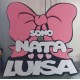 SCULTURA SCRITTA SONO NATA FIOCCO ROSA IN POLISTIROLO con NOME PERSONALIZZATO 40 X 35 X 5 cm