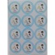 Etichette Adesive Prima Comunione Bimbo Azzurro Forma Tonda 4 cm diametro, 72 Pezzi,