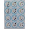 Etichette Adesive Prima Comunione Bimbo Azzurro Forma Tonda 4 cm diametro, 72 Pezzi,