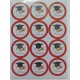 Etichette Adesive CAPPELLO TOCCO LAUREA Forma Tonda 4 cm diametro, 72 Pezzi, Unisex.