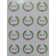 Etichette Adesive LAUREA CORONA DI ALLORO Forma Tonda 4 cm diametro, 72 Pezzi, Unisex.