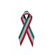 Fiocco Coccarda Tricolore Italia Misura 9 x 4,5 cm. Spilla sul Posteriore, Realizzato in Tessuto.