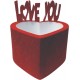 Scatola Regalo Cuore Rosso LOVE YOU 22 x 10 cm. Festa degli innamorati