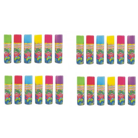 Bombolette Spray Stelle Filanti 24 pezzi 6 colori