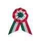 COCCARDA TRICOLORE IST IN TESSUTO CON SPILLA 5 x 10 cm Baffo Largo
