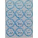 Etichette Adesive Bomboniere IT'S A BOY Forma Tonda 4 cm diametro, 72 Pezzi