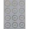 Etichette Adesive il Mio Battesimo Forma Tonda Sagomata 4 cm diametro, 72 Pezzi, Unisex