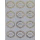 Etichette Adesive Prima Comunione Classico Forma Ovale Sagomata 4 cm diametro, 72 Pezzi, Unisex.