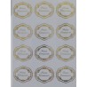 Etichette Adesive Prima Comunione Classico Forma Ovale Sagomata 4 cm diametro, 72 Pezzi, Unisex.