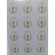 Etichette Adesive Prima Comunione Calice Centrale Forma Tonda 4 cm diametro, 72 Pezzi, Unisex