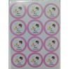 Etichette Adesive Prima Comunione Bimba Rosa Forma Tonda 4 cm diametro, 72 Pezzi,