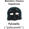 MASCHERA NERA PULCINELLA NAPOLI in PVC Party Festa Travestimento