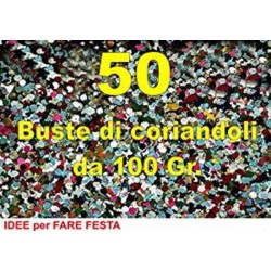 Coriandoli 50 Buste da 100 grammi in cartone