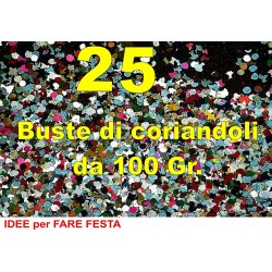 CORIANDOLI BUSTA KG.5 - 000122 CORIANDOLI E STELLE FILANTI