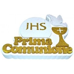 PRIMA COMUNIONE SCULTURA IN POLISTIROLO CON COLOMBA JHS