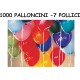 1000 PALLONCINI MULTICOLOR 7 Pollici 20 cm diam.