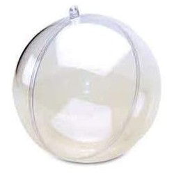 SFERA PALLINA PLEXIGLASS CON SEPARATORE 16 cm 6 Pz.