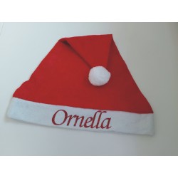 CAPPELLO BABBO NATALE CLASSICO PERSONALIZZATO CON NOME GLITTERATO