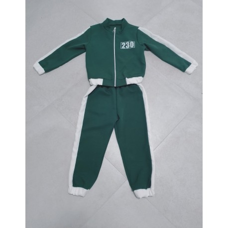 SQUID GAME COSTUME GIOCATORE TUTA VERDE n. 230 Taglia 6 Anni