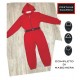 COSTUME GUARDIA TUTA ROSSA CON MASCHERA Taglia 12 Anni