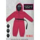 COSTUME GUARDIA TUTA ROSS0 FUCSIA II SERIE CON MASCHERA Taglia 14 Anni