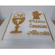 PRIMA COMUNIONE SCULTURA IN POLISTIROLO PERSONALIZZABILE CON NOME E COLORE DEL NOME